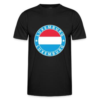 Luxemburg - Männer Funktions-T-Shirt - Schwarz - Vorne - AI Model Male 178 dark (178cm)