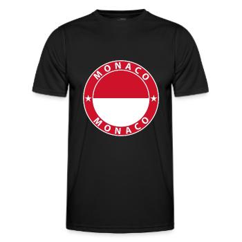 Monaco - Männer Funktions-T-Shirt - Schwarz - Vorne - AI Model Male 178 dark (178cm)