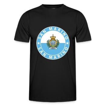 Saint-Marin - T-shirt sport Homme - noir - Devant - AI Model Male 178 dark (178cm)