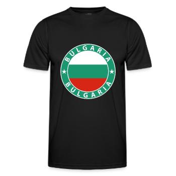 Bulgarie - T-shirt sport Homme - noir - Devant - AI Model Male 178 dark (178cm)