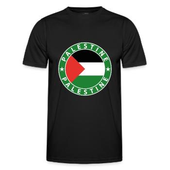 Palestine - T-shirt sport Homme - noir - Devant - AI Model Male 178 dark (178cm)