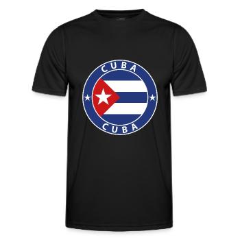 Cuba - T-shirt sport Homme - noir - Devant - AI Model Male 178 dark (178cm)