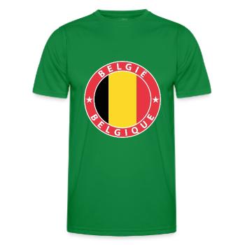 Belgium - Men's Functional T-Shirt - kelly green - Front - AI Model Male 178 dark (178cm)