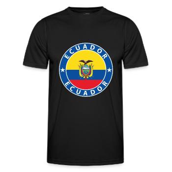 Ecuador - Männer Funktions-T-Shirt - Schwarz - Vorne - AI Model Male 178 dark (178cm)