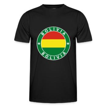 Bolivia - Men's Functional T-Shirt - black - Front - AI Model Male 178 dark (178cm)