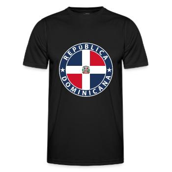 Dominikanische Republik - Männer Funktions-T-Shirt - Schwarz - Vorne - AI Model Male 178 dark (178cm)