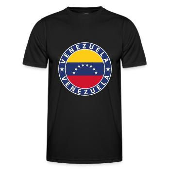 Venezuela - Men's Functional T-Shirt - black - Front - AI Model Male 178 dark (178cm)