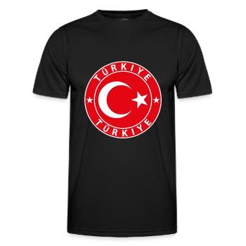 Türkei - Männer Funktions-T-Shirt - Schwarz - Vorne - AI Model Male 178 dark (178cm)