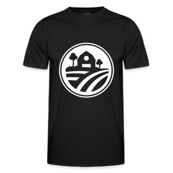 Farm Landschaft - Männer Funktions-T-Shirt - Schwarz - Vorne - AI Model Male 178 dark (178cm)