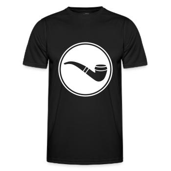 Pfeife rauchen - Männer Funktions-T-Shirt - Schwarz - Vorne - AI Model Male 178 dark (178cm)