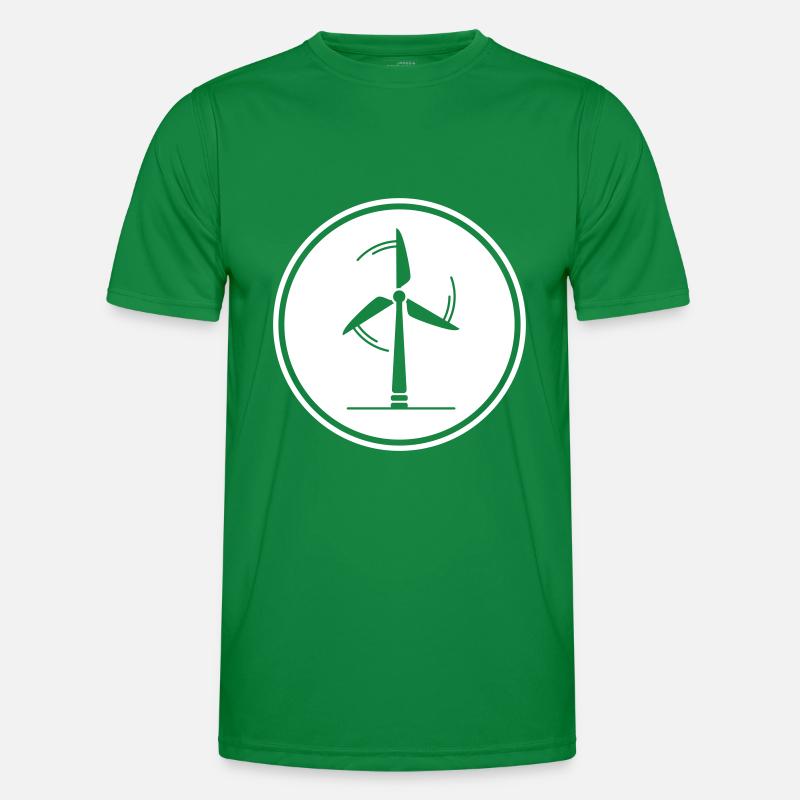 Silhouette d’éolienne T-shirt sport Homme