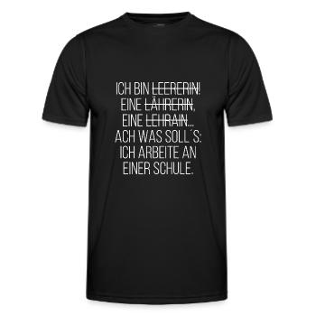 Ich bin Lehrerin - Männer Funktions-T-Shirt - Schwarz - Vorne - AI Model Male 178 dark (178cm)
