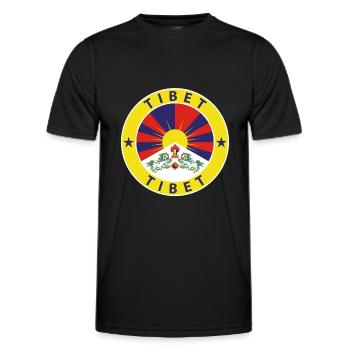 Tibet - Men's Functional T-Shirt - black - Front - AI Model Male 178 dark (178cm)