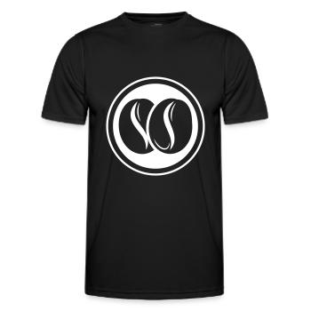 Kaffeebohne Symbol - Männer Funktions-T-Shirt - Schwarz - Vorne - AI Model Male 178 dark (178cm)