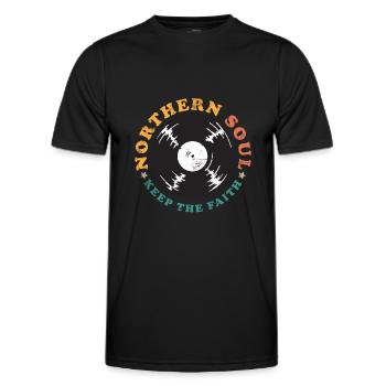 Northern Soul Keep the Faith - Männer Funktions-T-Shirt - Schwarz - Vorne - AI Model Male 178 dark (178cm)