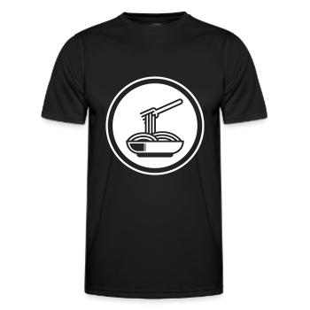 Spaghetti symbol - Männer Funktions-T-Shirt - Schwarz - Vorne - AI Model Male 178 dark (178cm)