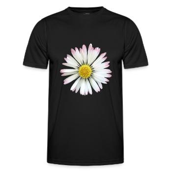Gänseblümchen Margeriten Blume, Blüte, blumig - Männer Funktions-T-Shirt - Schwarz - Vorne - AI Model Male 178 dark (178cm)
