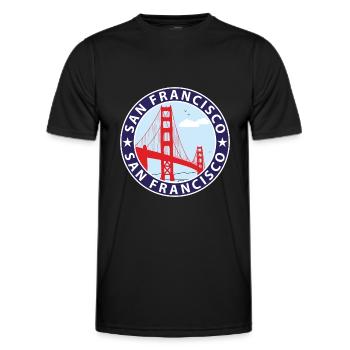 San Francisco - T-shirt sport Homme - noir - Devant - AI Model Male 178 dark (178cm)