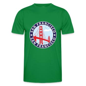 San Francisco - Men's Functional T-Shirt - kelly green - Front - AI Model Male 178 dark (178cm)