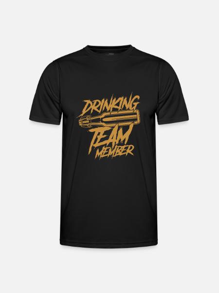 Drinking Team Member Beer Bottle - Men's Functional T-Shirt - black