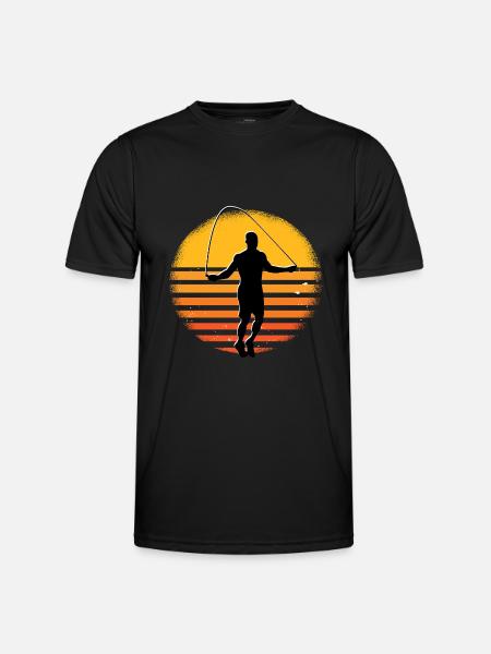 Rope jumper - Männer Funktions-T-Shirt - Schwarz
