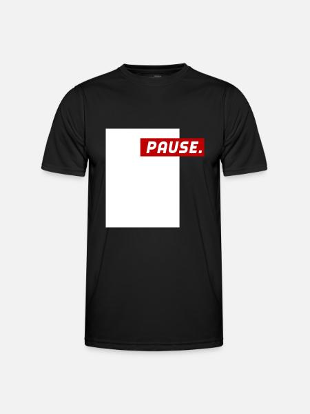 Pause - Männer Funktions-T-Shirt - Schwarz