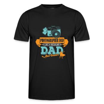 Fotograf Vater Papa cooler - Männer Funktions-T-Shirt - Schwarz - Vorne - AI Model Male 178 dark (178cm)