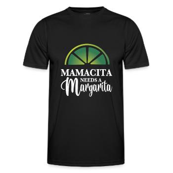 MAMACITA NEEDS A Margarita - Männer Funktions-T-Shirt - Schwarz - Vorne - AI Model Male 178 dark (178cm)