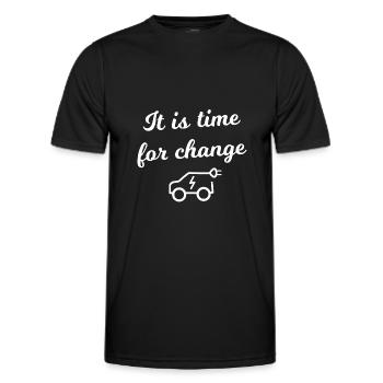 Electric Car - Men's Functional T-Shirt - black - Front - AI Model Male 178 dark (178cm)