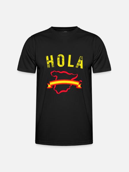 HOLA Vacances en Espagne - T-shirt sport Homme - noir