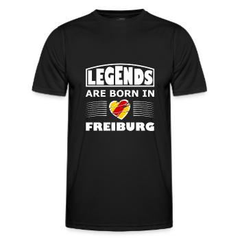 Légendes de Fribourg - T-shirt sport Homme - noir - Devant - AI Model Male 178 dark (178cm)