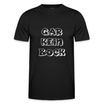 Gar Kein Bock Meme | Humor Spruch - Männer Funktions-T-Shirt - Schwarz - Vorne - AI Model Male 178 dark (178cm)