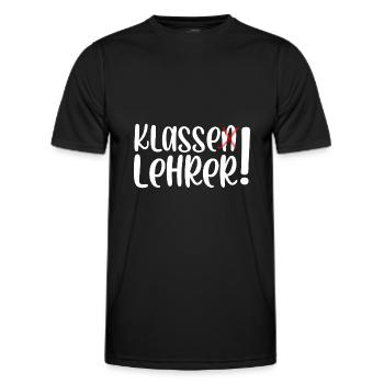 Klasse Lehrer - Männer Funktions-T-Shirt - Schwarz - Vorne - AI Model Male 178 dark (178cm)
