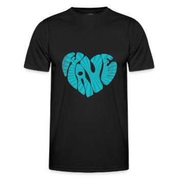 Wave - Männer Funktions-T-Shirt - Schwarz - Vorne - AI Model Male 178 dark (178cm)