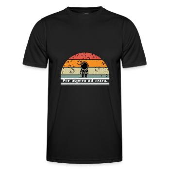 Astronaute | T-shirt Aérospatial | Thomas Pesquet - T-shirt sport Homme - noir - Devant - AI Model Male 178 dark (178cm)