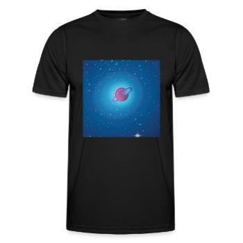 Saturne - T-shirt sport Homme - noir - Devant - AI Model Male 178 dark (178cm)