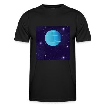 Uranus - Männer Funktions-T-Shirt - Schwarz - Vorne - AI Model Male 178 dark (178cm)