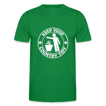 The Socialist - Men's Functional T-Shirt - kelly green - Front - AI Model Male 178 dark (178cm)