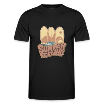 Sentiment d’été - T-shirt sport Homme - noir - Devant - AI Model Male 178 dark (178cm)