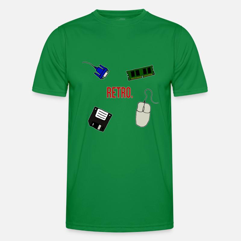 Retro Computer Lettering Statement Gift 90s Men's Functional T-Shirt