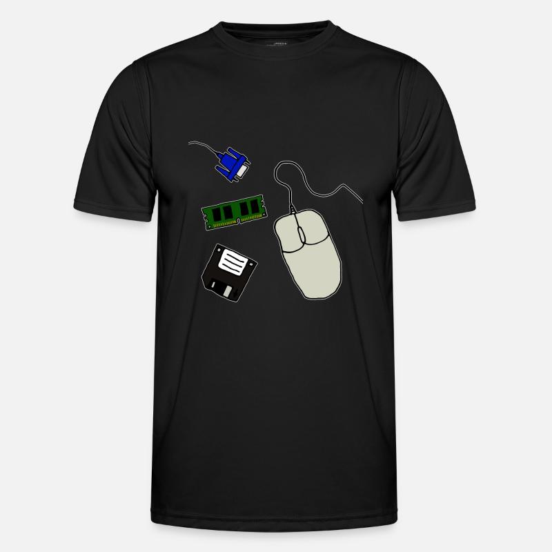 Retro Computer - Men's Functional T-Shirt - black