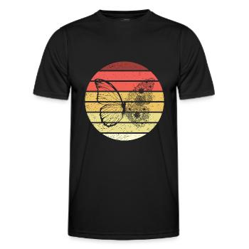 Papillon Retro Style Vintage - T-shirt sport Homme - noir - Devant - AI Model Male 178 dark (178cm)