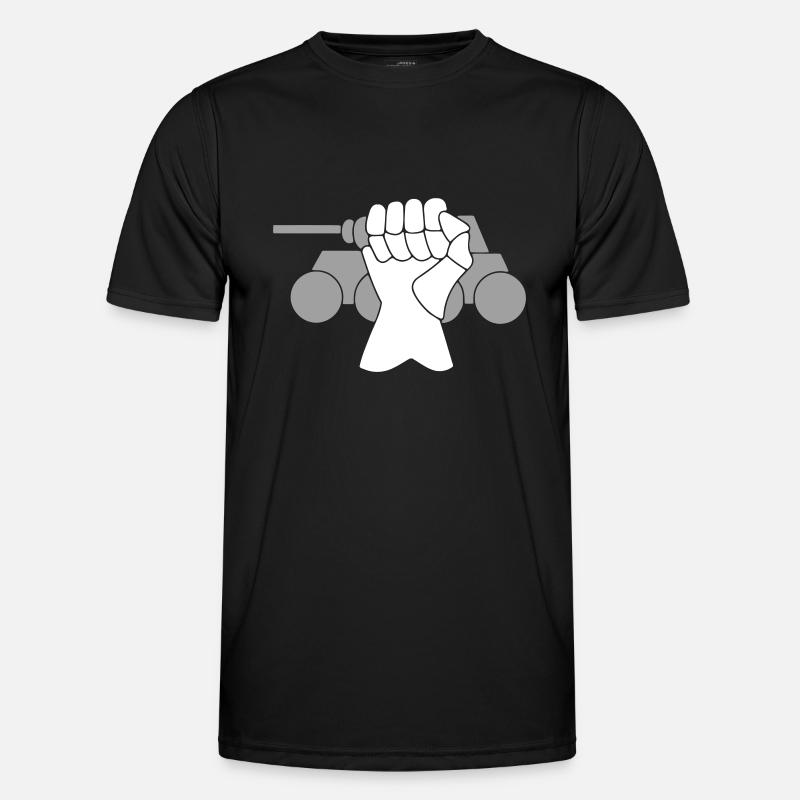 Panzermann - Männer Funktions-T-Shirt - Schwarz