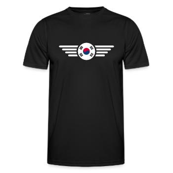 Corée du Sud - T-shirt sport Homme - noir - Devant - AI Model Male 178 dark (178cm)