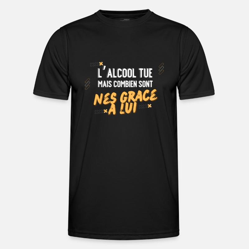 né grace à lui - Men's Functional T-Shirt - black