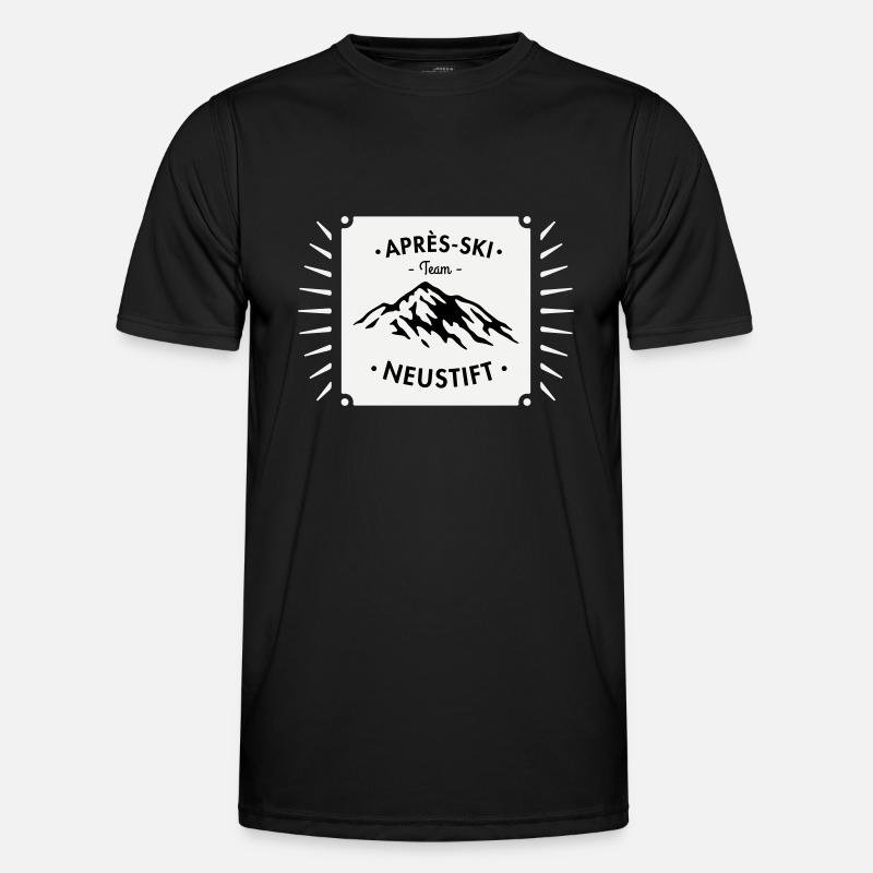 Après-Ski Neustift - Männer Funktions-T-Shirt - Schwarz