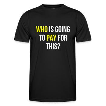 Politics Saying English - Men's Functional T-Shirt - black - Front - AI Model Male 178 dark (178cm)