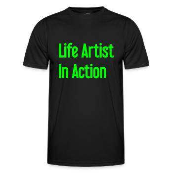 Artists of life in action - Men's Functional T-Shirt - black - Front - AI Model Male 178 dark (178cm)