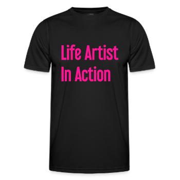 Artists of life in action - Men's Functional T-Shirt - black - Front - AI Model Male 178 dark (178cm)