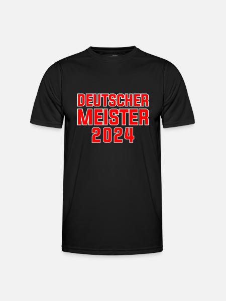 Leverkusen German Champion 2024 Football Club - Men's Functional T-Shirt - black